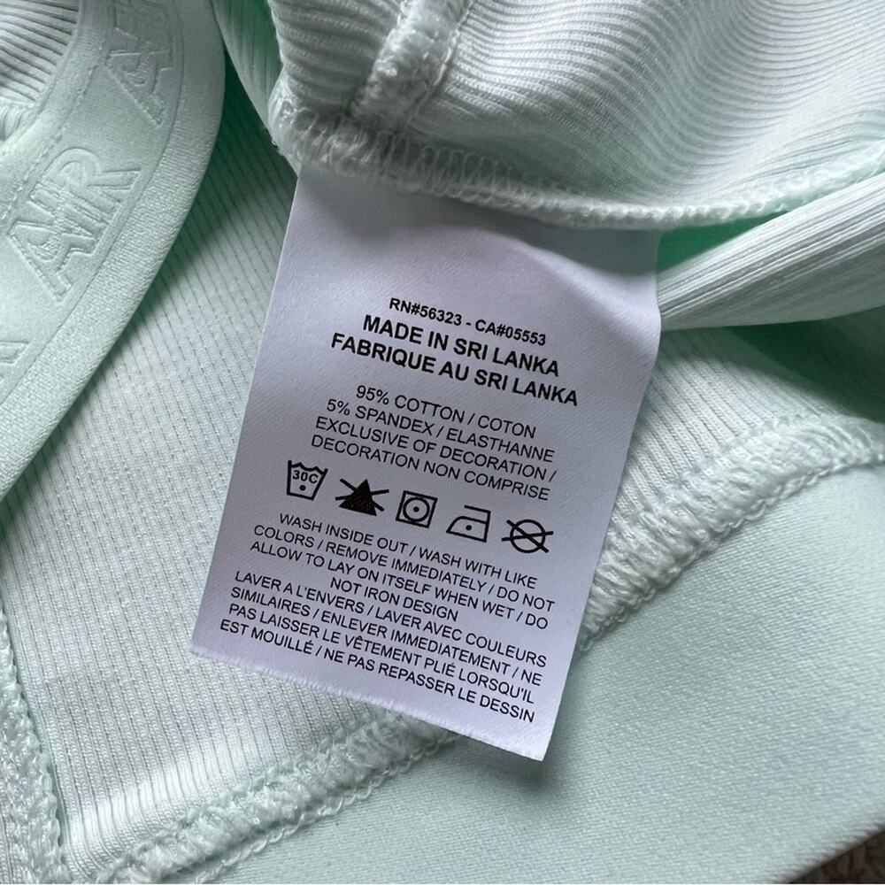 Nike Air Barely Green Washed Teal Ribbed Cropped Tank Top Women’s XXL - Picture 10 of 12